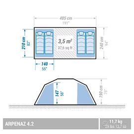 tenda Quechua Arpenaz 4.2 NUOVA con materassi