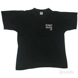 MAGLIETTA T-SHIRT POKERSTARS XXXL 100% COTONE NERA