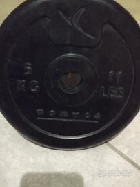 Dischi da 5kg gommati decathlon Nuovo 