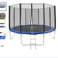 Trampolino elastico da 332 cm con protezioni