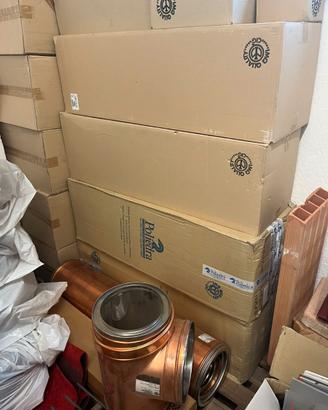 Stock Canna Fumaria Doppia Parete Rame D.200