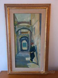 quadro pittura ad olio pittore italiano minore