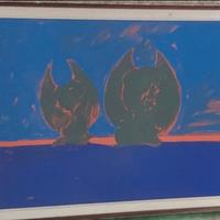 Tano Festa acrilico anno 1981. 50x70. UltimoPrezzo