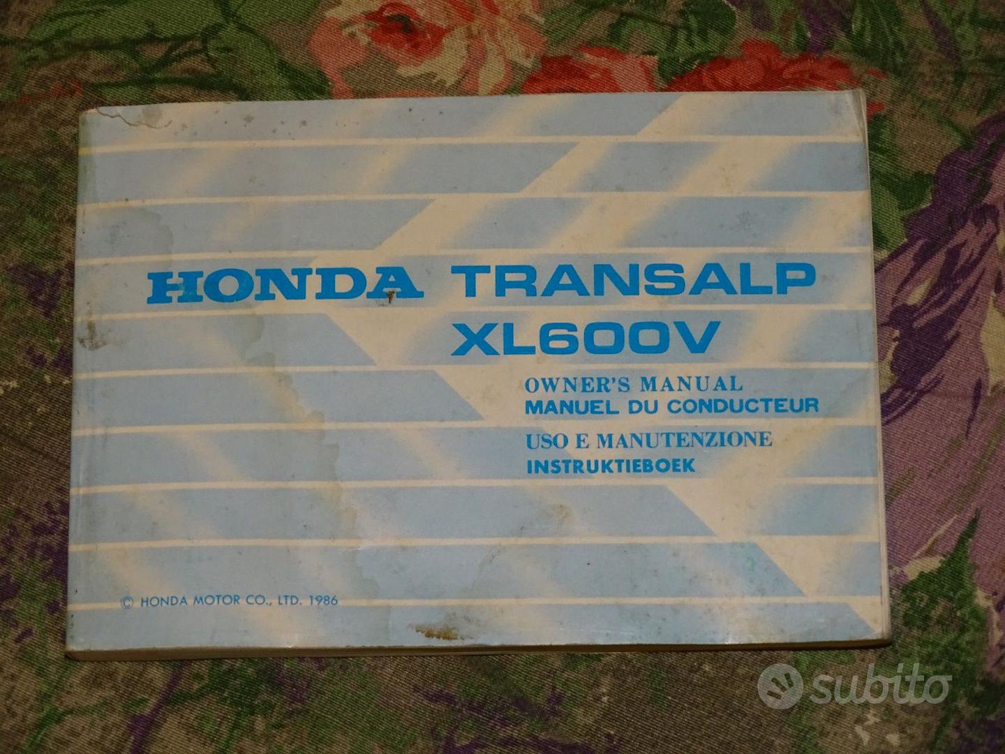 libretto uso e manutenzione HONDA TRANSALP XL600V - Accessori Moto In ...