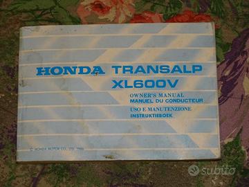 libretto uso e manutenzione HONDA TRANSALP XL600V