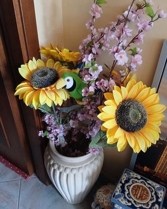 composizione fiori finti 
