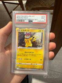 Pikachu holo pokemon go card file set psa 9