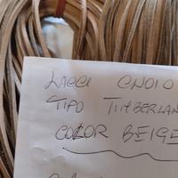 lacci in cuoio color beige 