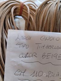 lacci in cuoio color beige 