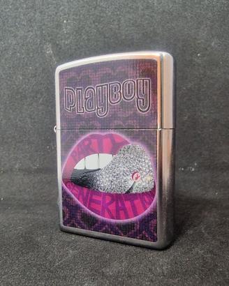 Accendino Zippo originale Playboy Lingua Glitter
