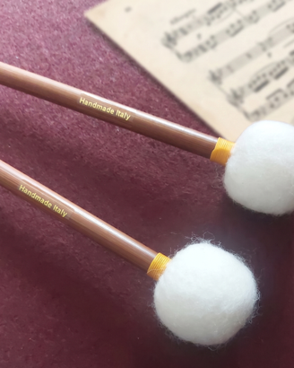 Bacchette timpani artigianali feltro (Morbida)