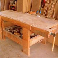 Tavolo da falegname in legno masselo faggio