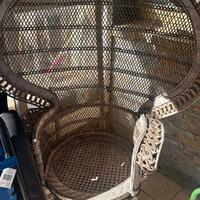 Poltrone pavone rattan + divanetto