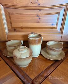 Set Caffè Ceramica Beige-Marrone