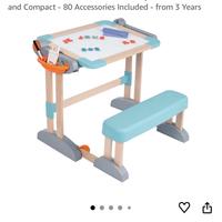 Scrivania bimbi pieghievole con lavagna doppia