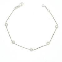 Bracciale oro bianco e diamanti Ct 0,40