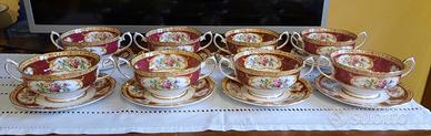 8 tazze da brodo Royal Albert "Lady Hamilton"