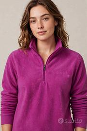 pile  11 12 anni viola mezza zip ragazzo/a