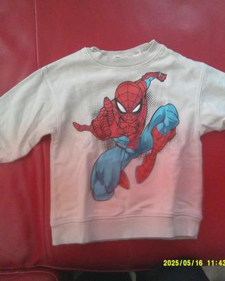 felpa spiderman bambino 18/24 mesi
