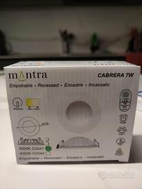 10 Faretti Mantra Cabrera 7W 3000K Incasso - Nuovi