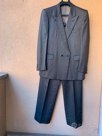 Abito alta sartoria lana-seta grigio scuro tg.52