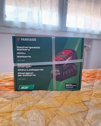 Parkside kit 20v batteria 4ah più caricabatterie 