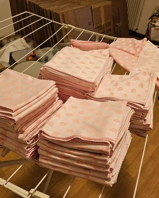 Tovaglioli 100% cotone come nuovi 102 pezzi