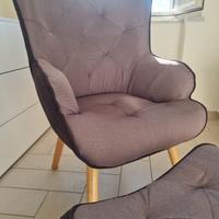Poltrona NUOVA con poggiapiedi WS DESIGN