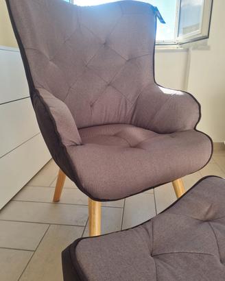 Poltrona NUOVA con poggiapiedi WS DESIGN