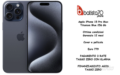 Apple iPhone 15 Pro Max Titanium Blue 256 Gb