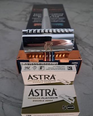 Rasoio di Sicurezza KING C GILLETTE e lame ASTRA