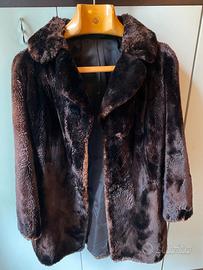 Giacca/cappotto vintage anni ‘80 in lontra rasata