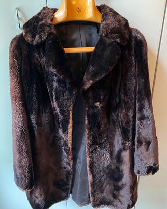Giacca/cappotto vintage anni ‘80 in lontra rasata