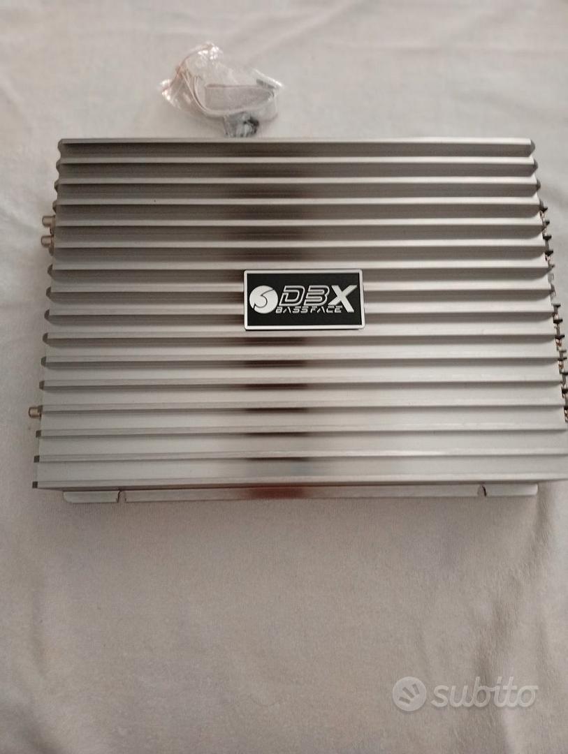 1 amplificatore 4 canali BASS FACE INDY DB4.1X DB 4.1X 4 x 85 watt rms a 2 ohm classe ab spl cofano bagagliaio auto, con bass boost 0/12 db, 1 pezzo
