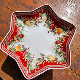 Piatto - alzatina a stella su piedistallo