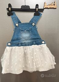 Abito in jeans e tulle