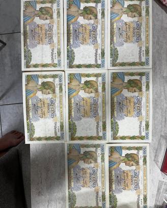 Lotto 8 Bancon 500 Franc France "La Paix" 1940-42