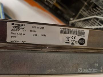 lavasoviglie hotpoint ariston LFT114/HA 12 coperti