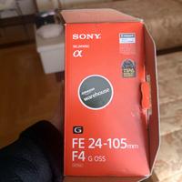 Sony FE 24–105mm f/4 G OSS – Scatola e accessori