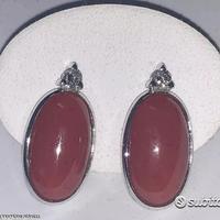 ORECCHINI ORO 18kt. DIAMANTI E CORALLI MORI