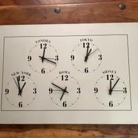 Orlogio da muro con 5 fusi orari