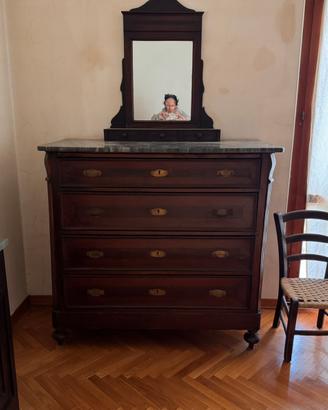 Cassettone con specchiera ‘800