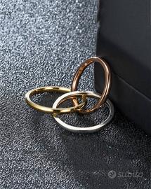 ANELLO A FEDI INTRECCIATE. 
