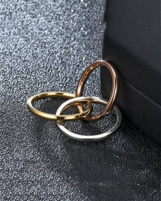 ANELLO A FEDI INTRECCIATE. 
