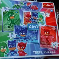 gioco  l'orologio impare ore, puzzle pj mask