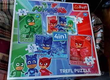 gioco  l'orologio impare ore, puzzle pj mask