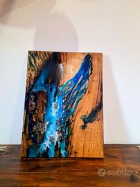 taglieri/vassoi quadri ulivo e resina