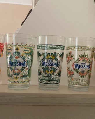 5 bicchieri birra messina 400 ml