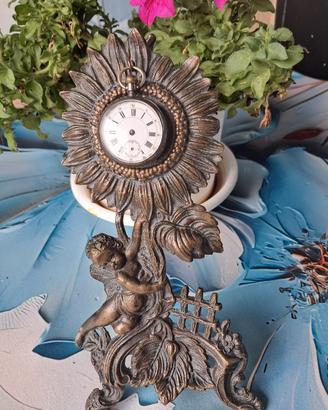 antico portaorologio da tasca  in bronzo/ottone  X