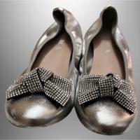 Ballerine argento con fiocchetto taglia 39